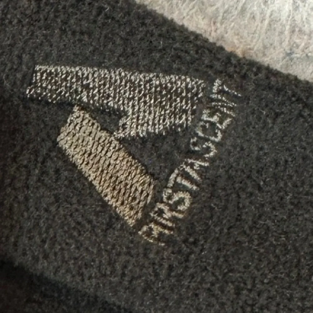 Eddie Bauer Sweater Mens Large First Ascent Black Fleece Quarter Zip Pullover